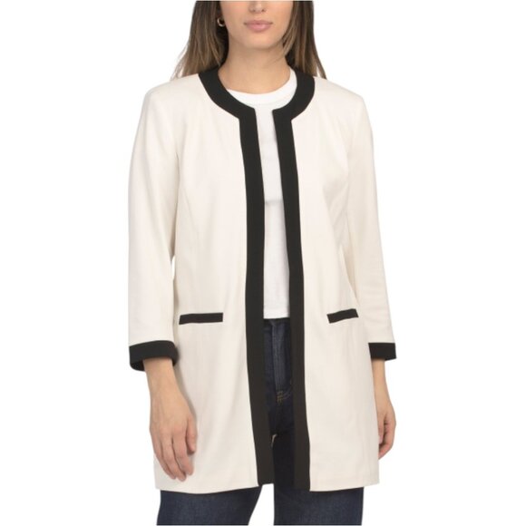 ANNE KLEIN Open Fully Lined Cardigan Topper